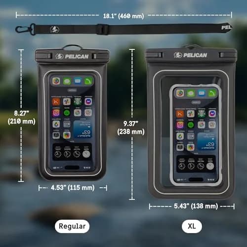 Pelican Waterproof Phone Pouch (XL) - Stealth Black | IP68 Floating Case with Touchscreen Access thumbnail 6
