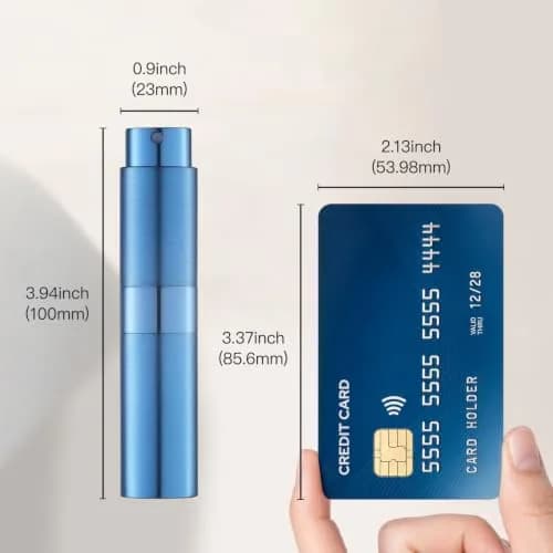 LISAPACK 8ml (0.27 Fl Oz) Refillable Perfume Travel Bottle | Leak-Proof Aluminum Atomizer Sprayer thumbnail 6