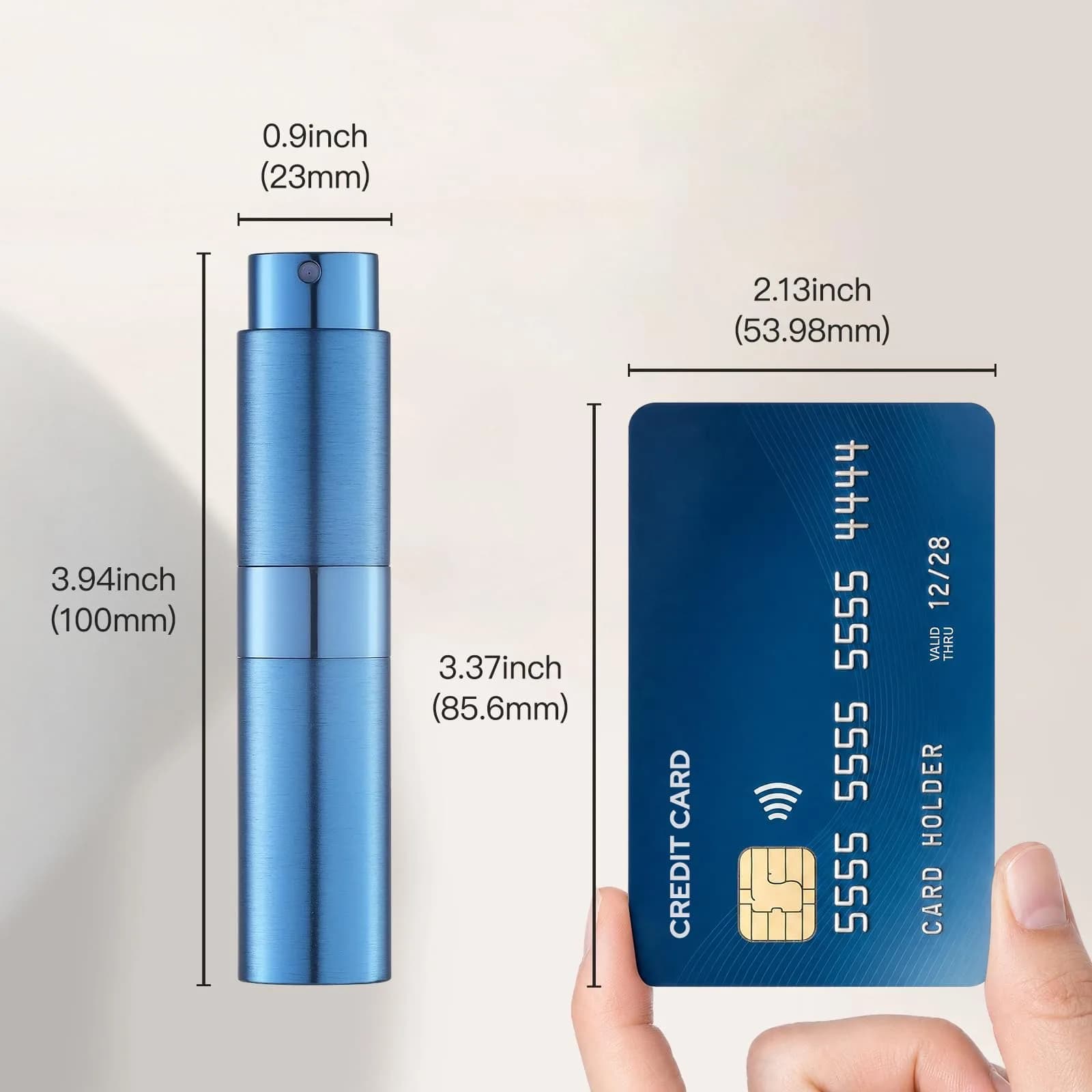 LISAPACK 8ml (0.27 Fl Oz) Refillable Perfume Travel Bottle | Leak-Proof Aluminum Atomizer Sprayer - view 6