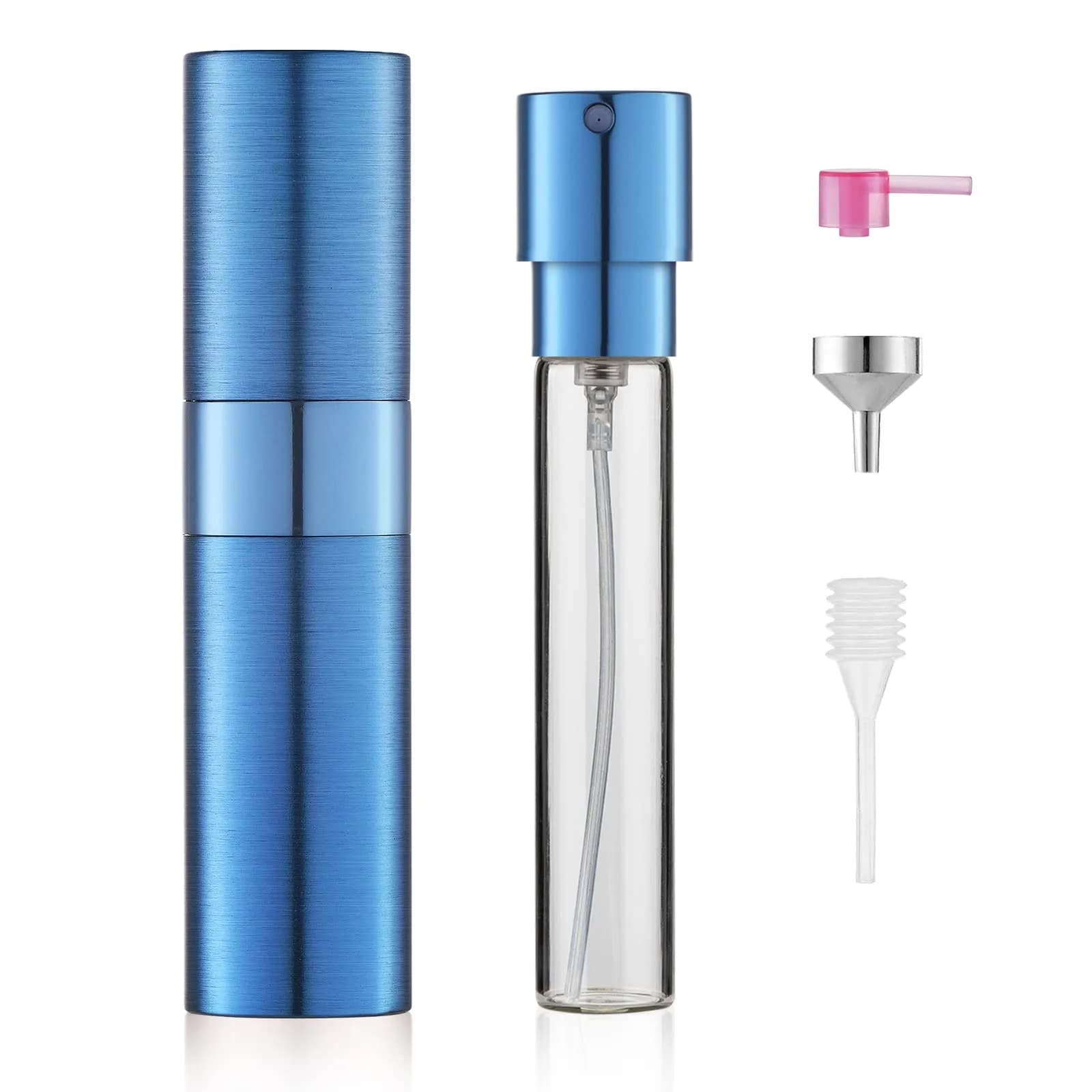 LISAPACK 8ml (0.27 Fl Oz) Refillable Perfume Travel Bottle | Leak-Proof Aluminum Atomizer Sprayer - main product image