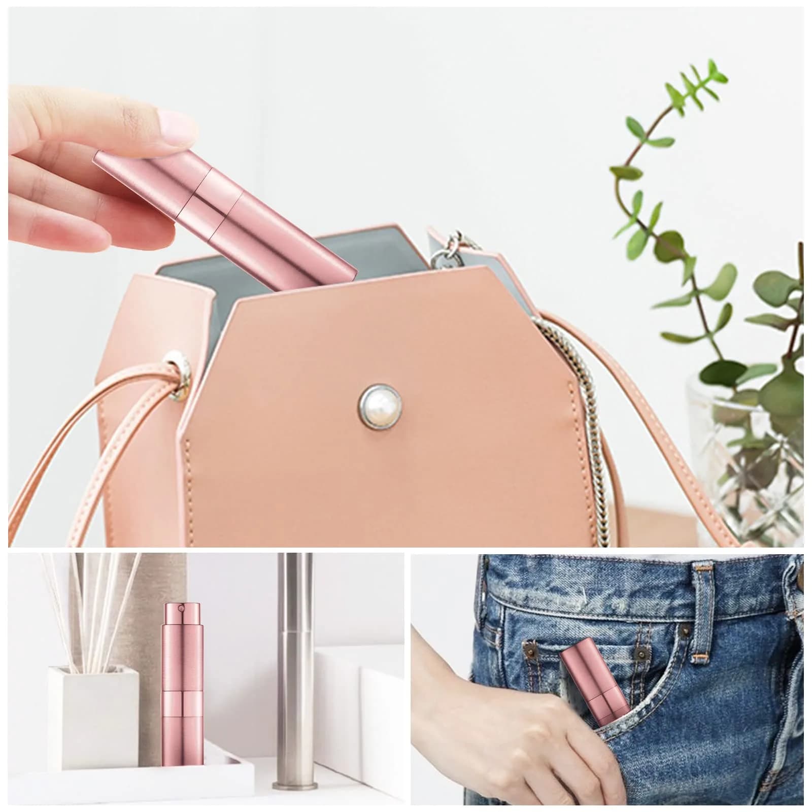 LISAPACK 8ml (0.27 Fl Oz) Refillable Perfume Travel Bottle | Twist-Up Atomizer Sprayer - view 4