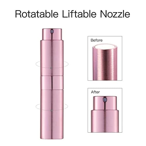 LISAPACK 8ml (0.27 Fl Oz) Refillable Perfume Travel Bottle | Twist-Up Atomizer Sprayer thumbnail 3