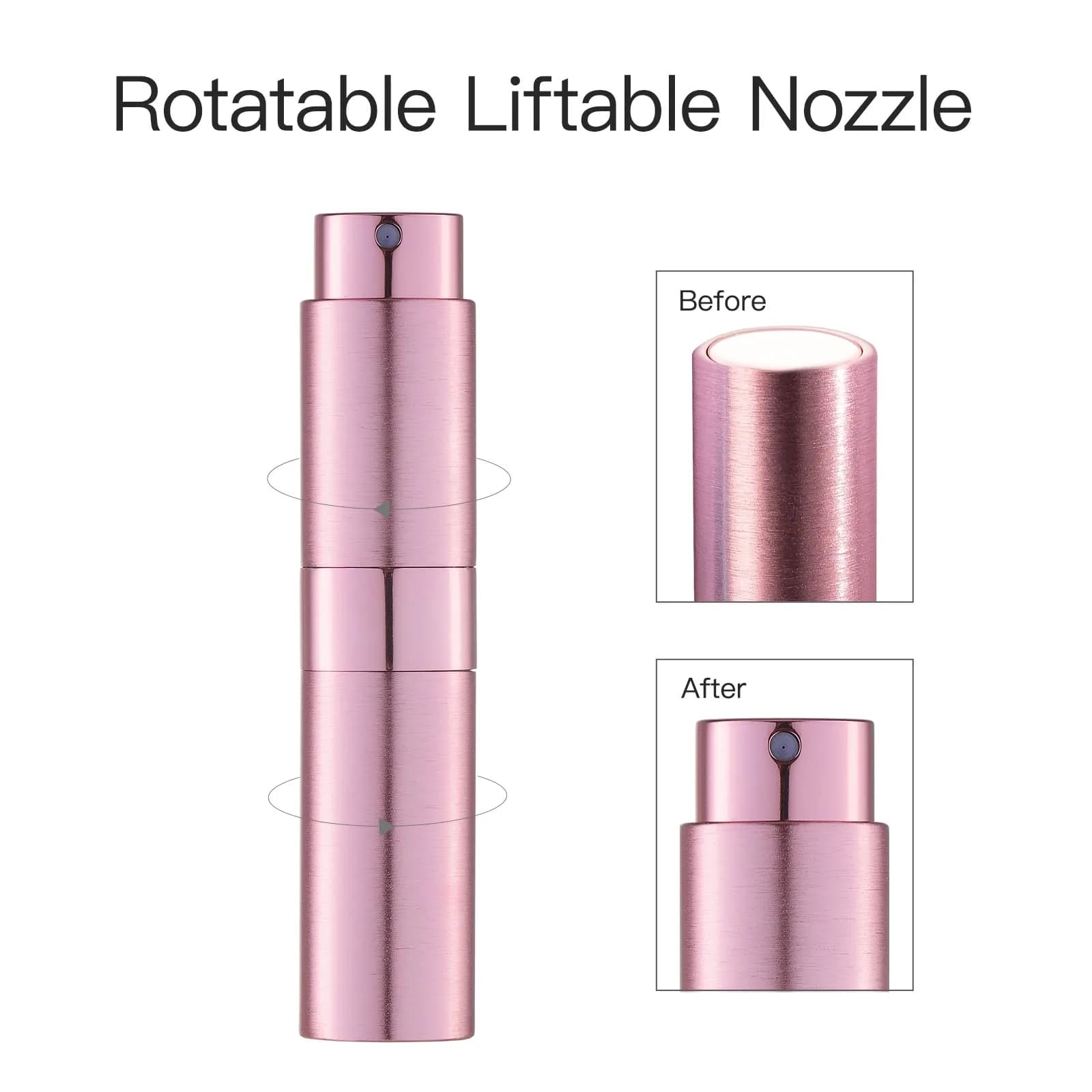 LISAPACK 8ml (0.27 Fl Oz) Refillable Perfume Travel Bottle | Twist-Up Atomizer Sprayer - view 3