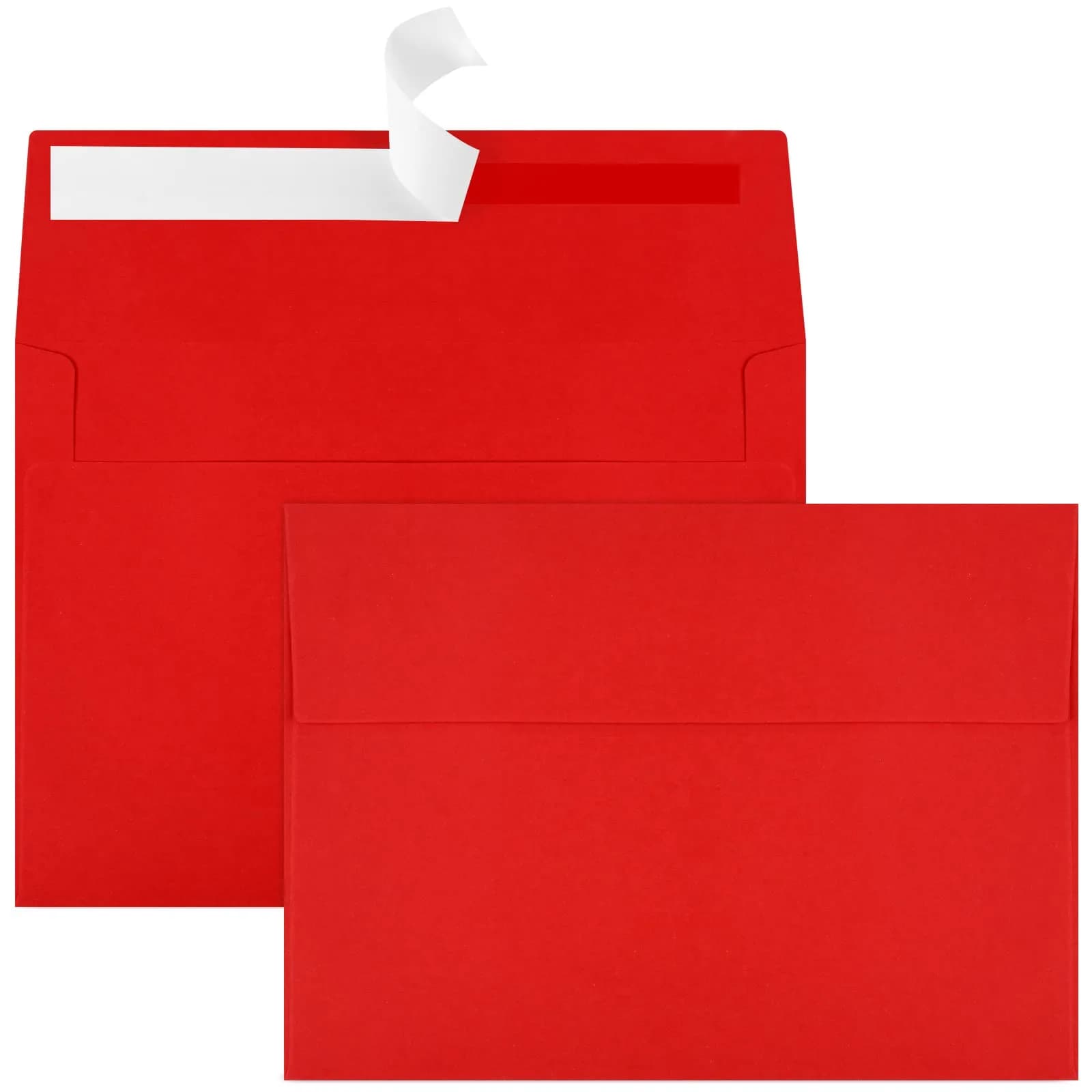 Joyberg Red A7 Envelopes (5.25x7.25in) | Self Seal Greeting Card Envelopes for Invitations - main product image
