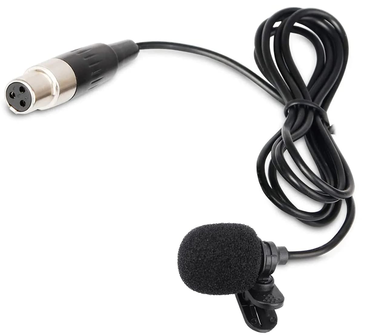 Todlinkoc Lavalier Microphone with Mini XLR Jack | Wireless UHF Clip-on Lapel Mic for Voice Amplifier — clear
