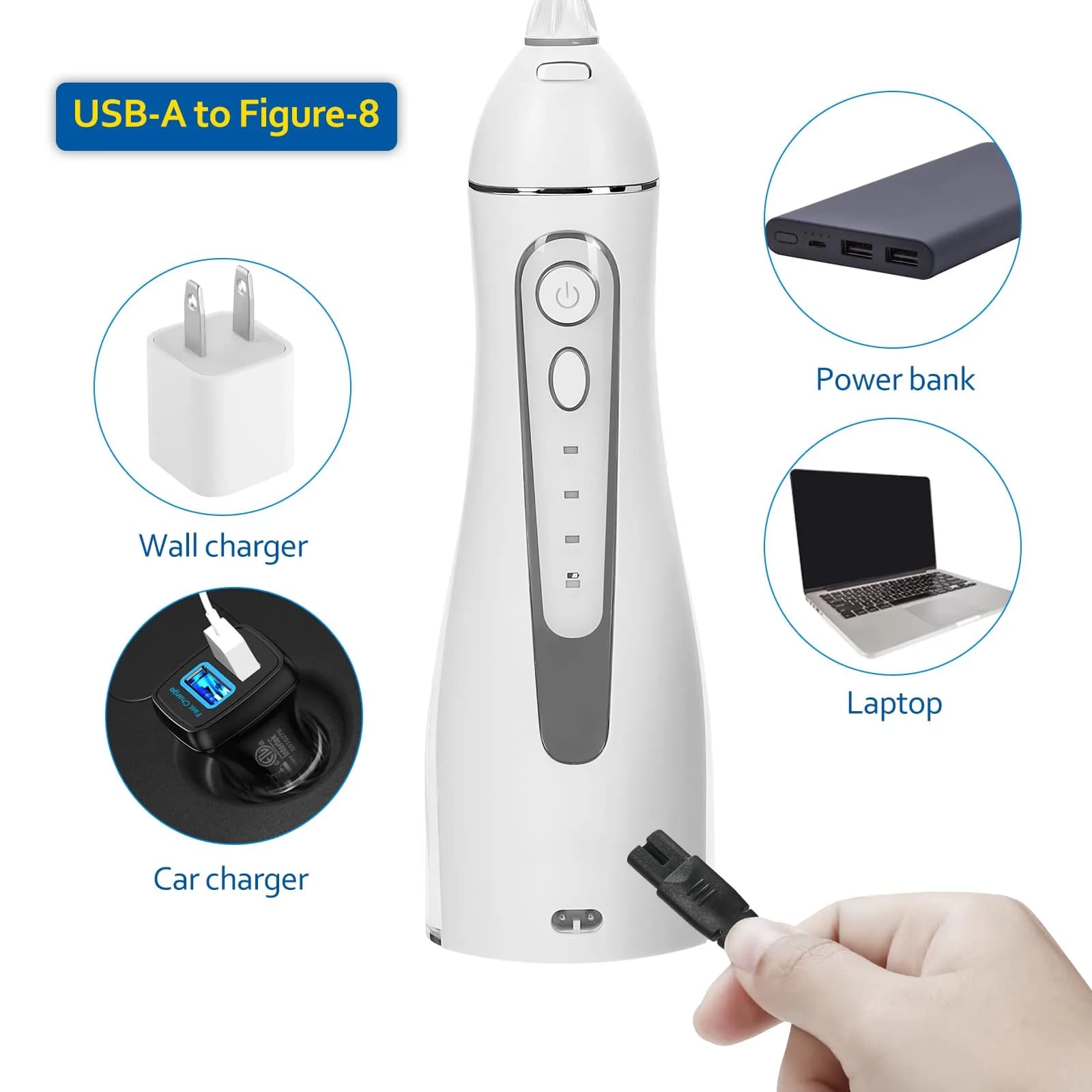 Cabor USB Water Flosser Charger Cable 1.2m (4 ft) | Compatible with 20+ Brands - view 2