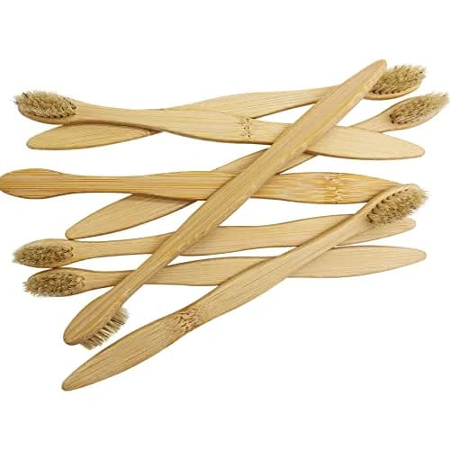 N-amboo Bamboo Toothbrush with Boar Bristles, Pack of 8 | Biodegradable & Natural thumbnail 5