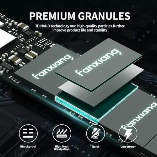 fanxiang S500 Pro 1TB NVMe SSD M.2 PCIe Gen3x4 2280 Internal Solid State Drive, SLC Cache 3D NAND TLC, Up to 3200MB/s, Compatible with Laptop and PC Desktops (Black) | High-Speed Data Storage thumbnail 3