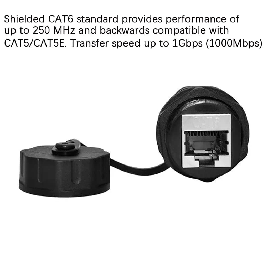 ANMBEST Shielded CAT6 RJ45 Waterproof Connector 10-Pack | IP68 Industrial Grade - view 2