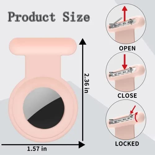 Fzemnn Silicone Airtag Holder Case 2 Pack | Hidden Pin Design for Kids & Pets thumbnail 2