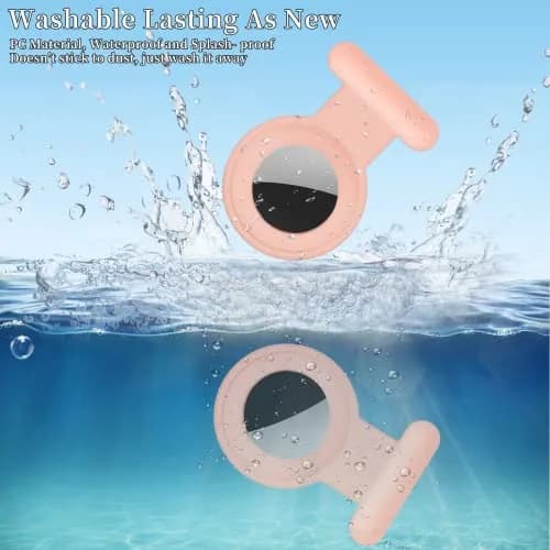 Fzemnn Silicone Airtag Holder Case 2 Pack | Hidden Pin Design for Kids & Pets thumbnail 3