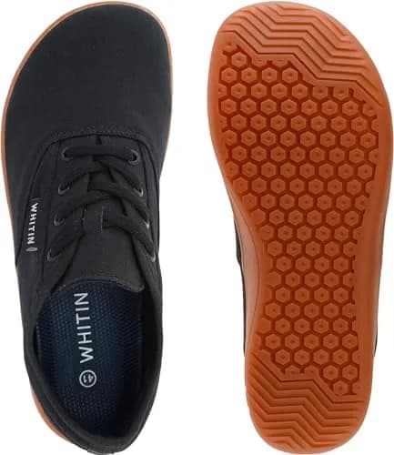 WHITIN Men's Wide Toe Box Zero Drop Sneakers 8.5 | Minimalist Canvas Casual Shoes thumbnail 7