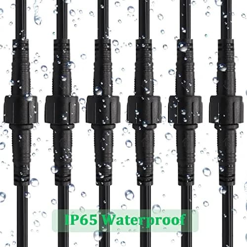 mxuteuk 6 Pairs 22AWG 2 Pin Electrical Connector IP65 7.87in/20cm Waterproof Wire Connector for LED, Car, Boat, Indoor/Outdoor thumbnail 3