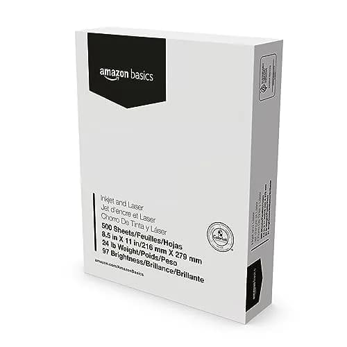 Amazon Basics Multipurpose Copy Printer Paper 8.5 x 11 Inches 24 lb Weight 97 Bright White 1500 Sheets | Acid-Free Paper for Laser & Inkjet Printers thumbnail 3