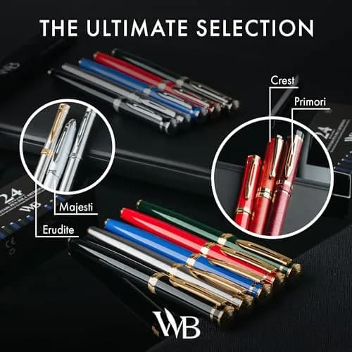 Wordsworth & Black Luxury Fountain Pen Set with Medium Nib, Racing Green | Smooth Ink Flow for Writing thumbnail 9