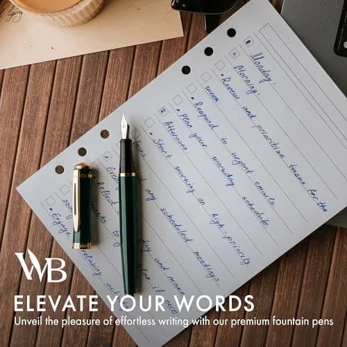 Wordsworth & Black Luxury Fountain Pen Set with Medium Nib, Racing Green | Smooth Ink Flow for Writing thumbnail 3