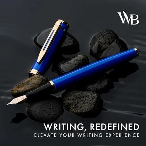 Wordsworth & Black Luxury Fountain Pen Set with Medium Nib, Blue Ink | Smooth Ink Flow Writing Instrument thumbnail 2