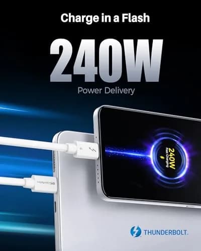 Cable Matters 40Gbps Thunderbolt 4 Cable 0.8m (2.6ft) | 8K Video & 240W Charging thumbnail 4
