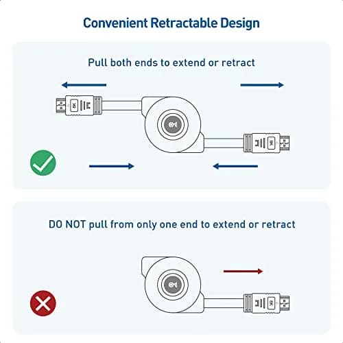 Cable Matters Retractable 8K HDMI Cable, 3.3ft | Supports 8K@60Hz & 4K@240Hz HDR thumbnail 4