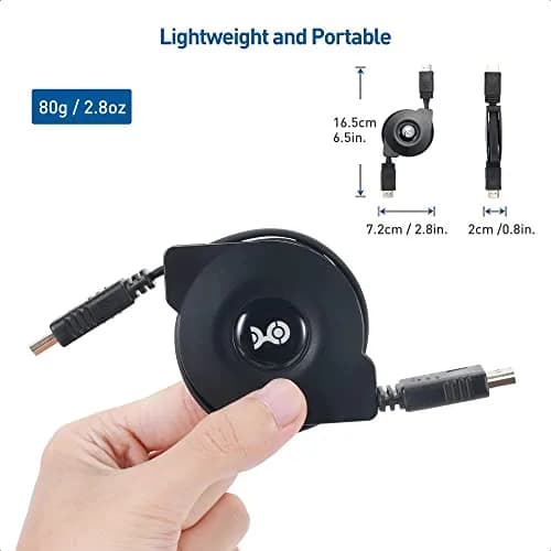 Cable Matters Retractable 8K HDMI Cable, 3.3ft | Supports 8K@60Hz & 4K@240Hz HDR thumbnail 5