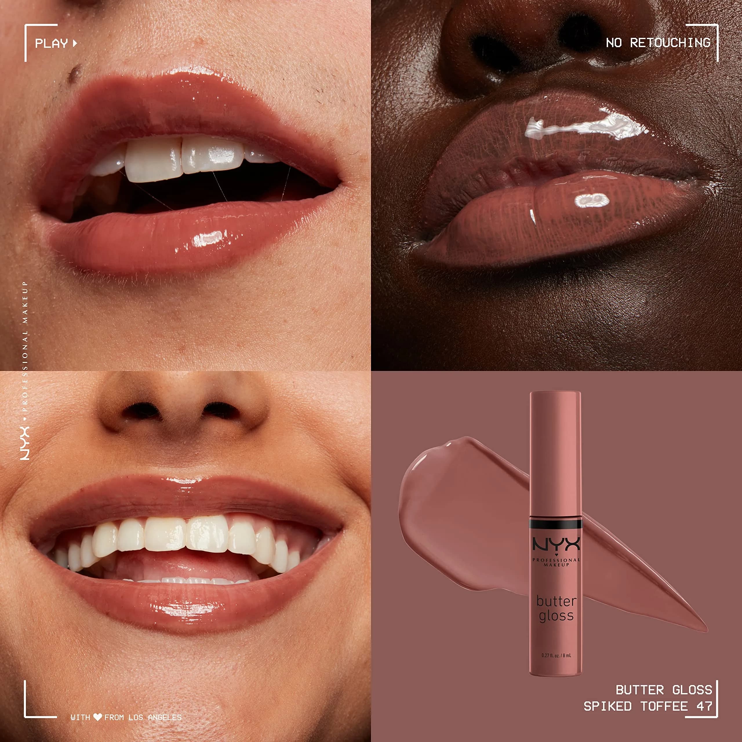 NYX PROFESSIONAL MAKEUP Butter Gloss Lip Gloss Trio - Sugar High, Spiked Toffee, Butterscotch | 0.81 Fl Oz (24ml) Total - view 6