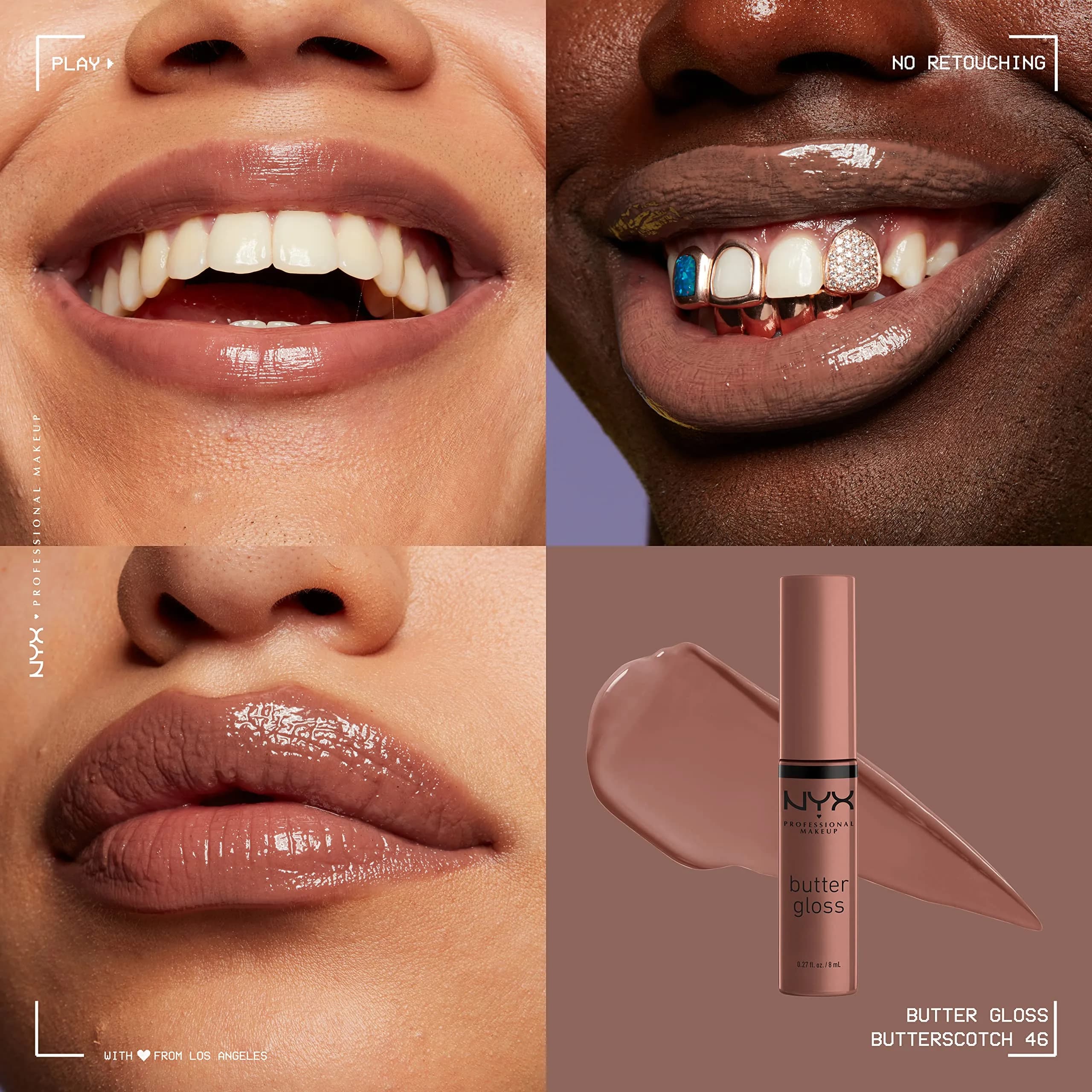NYX PROFESSIONAL MAKEUP Butter Gloss Lip Gloss Trio - Sugar High, Spiked Toffee, Butterscotch | 0.81 Fl Oz (24ml) Total - view 3
