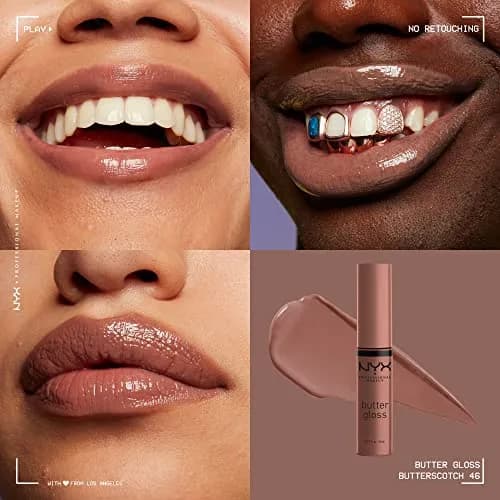 NYX PROFESSIONAL MAKEUP Butter Gloss Lip Gloss Trio - Sugar High, Spiked Toffee, Butterscotch | 0.81 Fl Oz (24ml) Total thumbnail 3