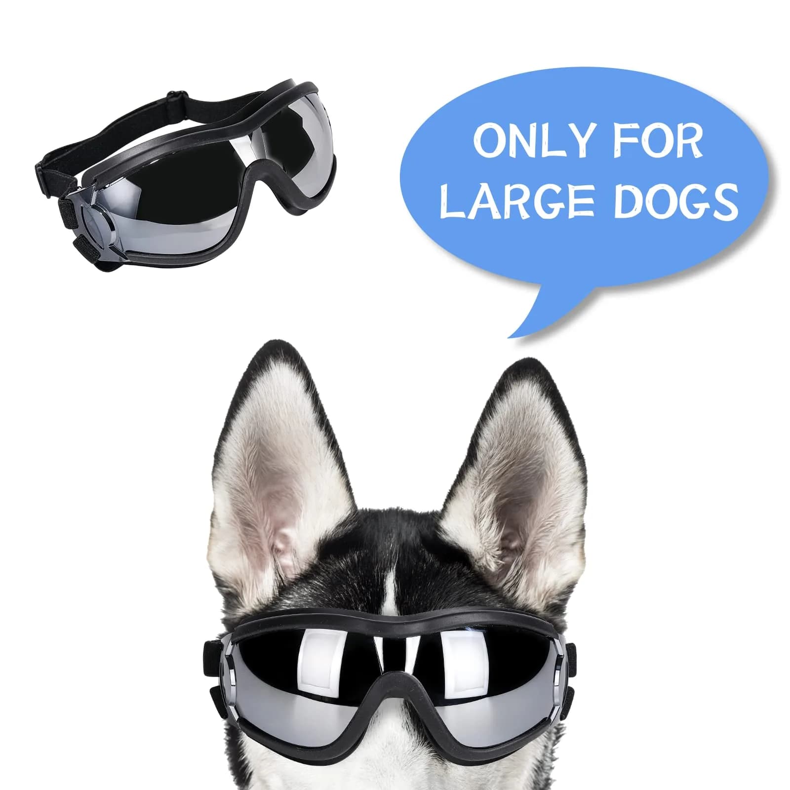 NVTED Dog Sunglasses Dog Goggles Pack of 2 | UV Protection Wind Dust Fog Protection Pet Glasses Eye Wear - view 8