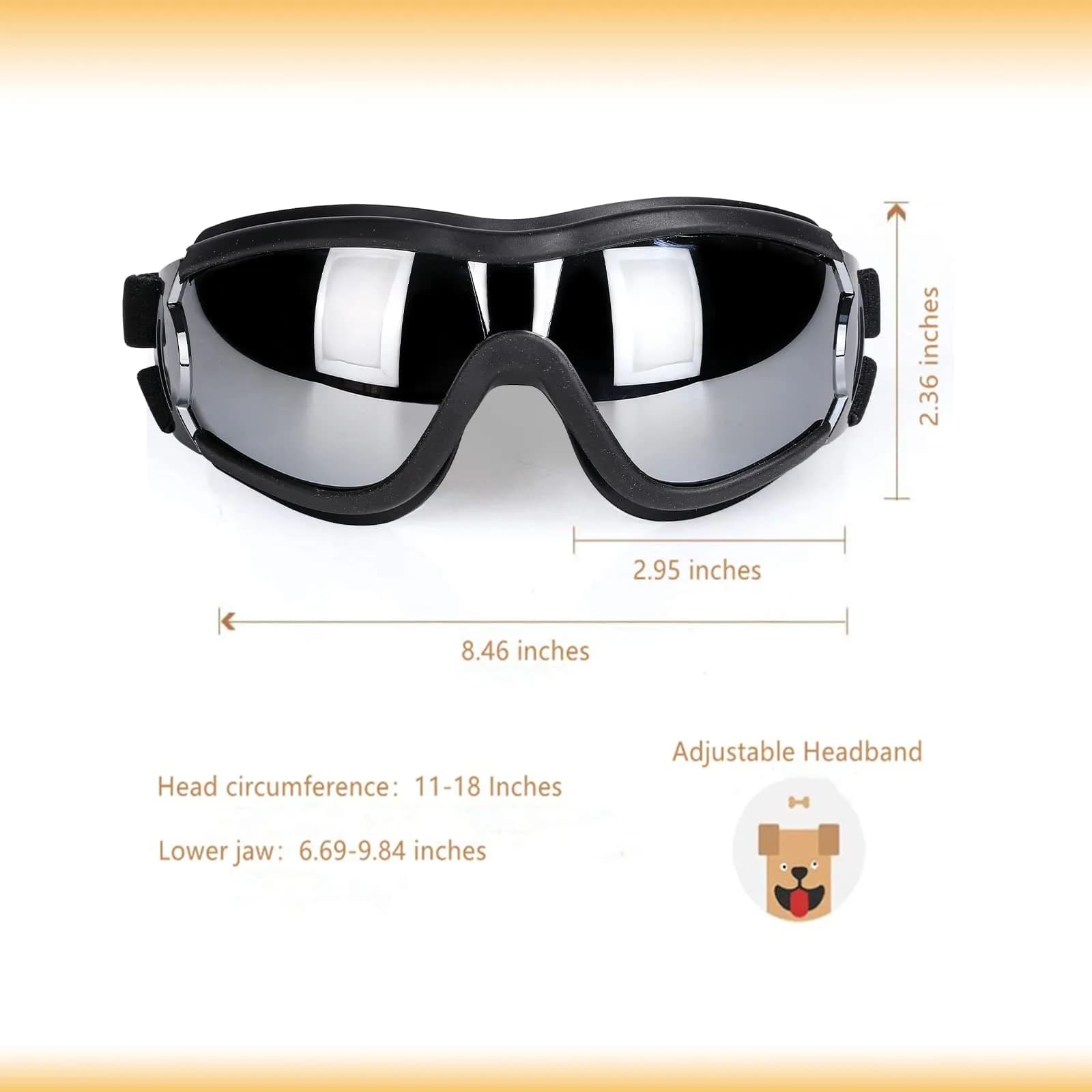 NVTED Dog Sunglasses Dog Goggles Pack of 2 | UV Protection Wind Dust Fog Protection Pet Glasses Eye Wear - view 4