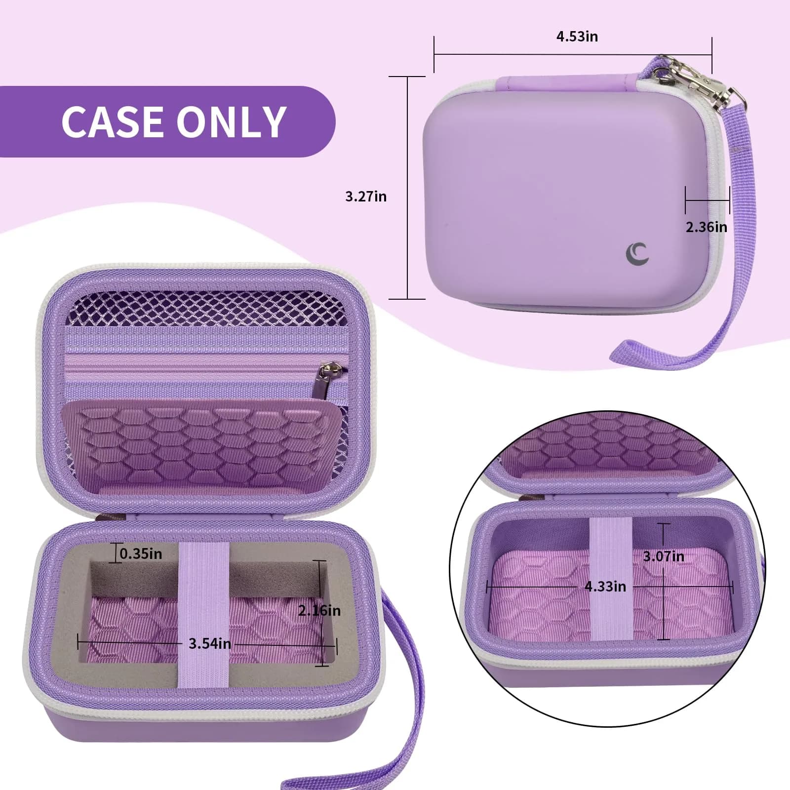 Comecase Purple Digital Camera Case for Kodak PIXPRO FZ45 FZ55 | Fits Cameras up to 11.5cm x 7.8cm x 5.8cm - view 5