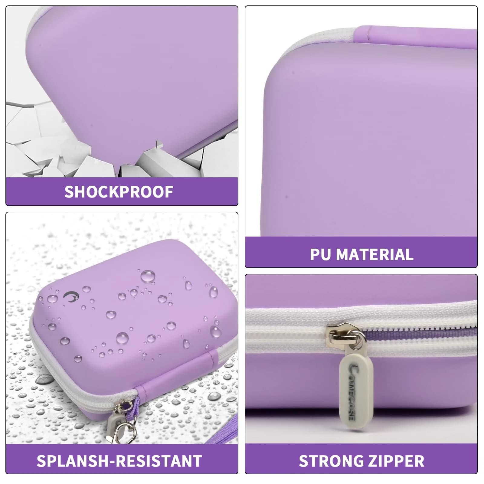 Comecase Purple Digital Camera Case for Kodak PIXPRO FZ45 FZ55 | Fits Cameras up to 11.5cm x 7.8cm x 5.8cm - view 3