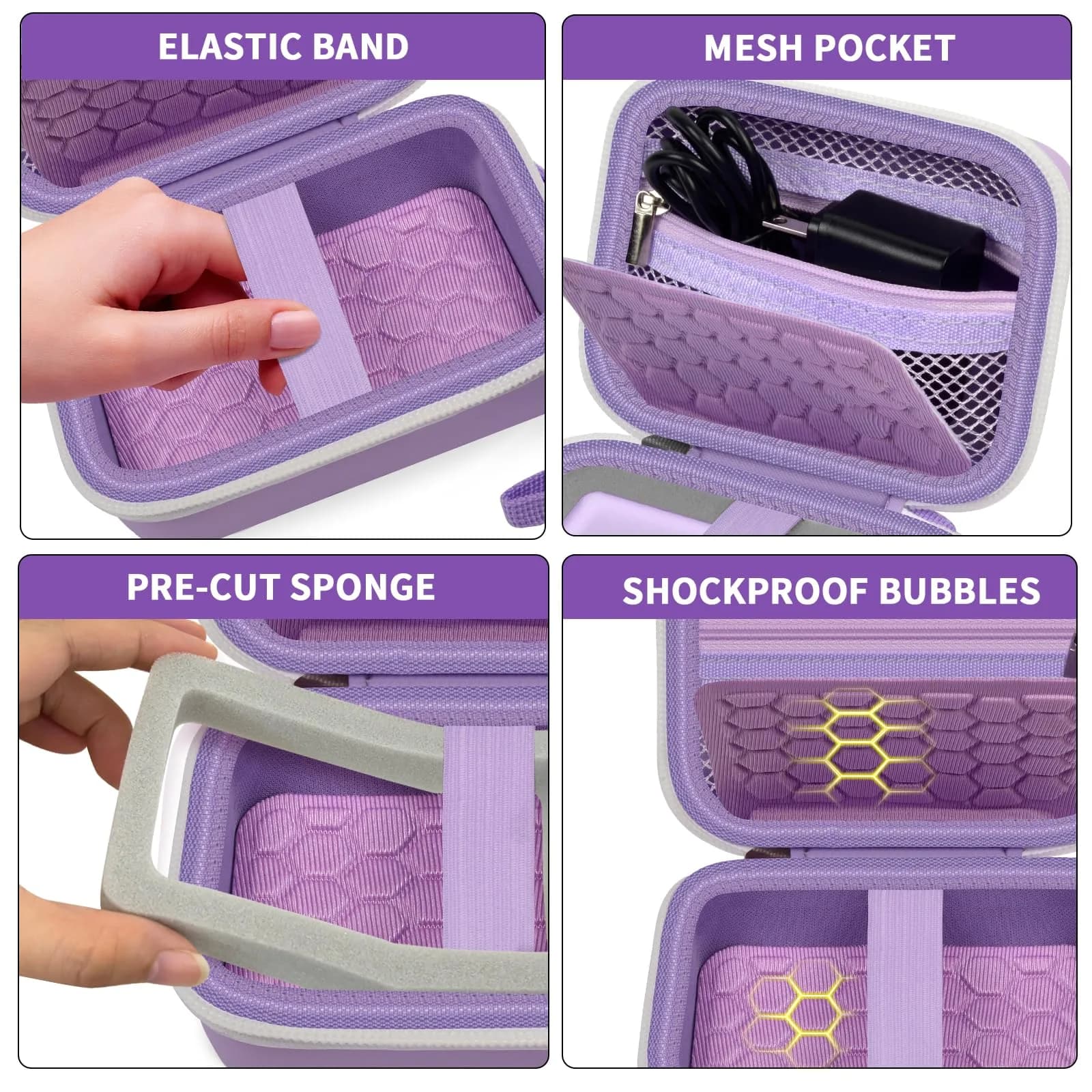 Comecase Purple Digital Camera Case for Kodak PIXPRO FZ45 FZ55 | Fits Cameras up to 11.5cm x 7.8cm x 5.8cm - view 4