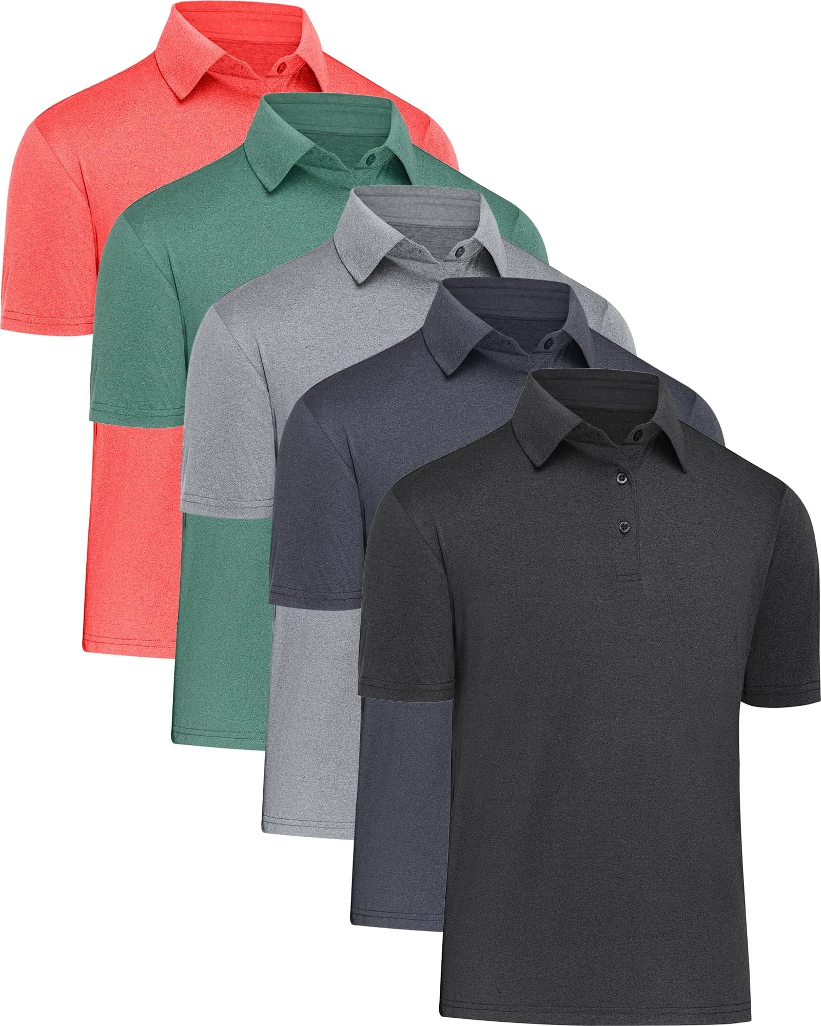 MLYENX Men's Polo Shirts Short Sleeve Quick Dry Moisture Wicking Casual Golf T Shirts