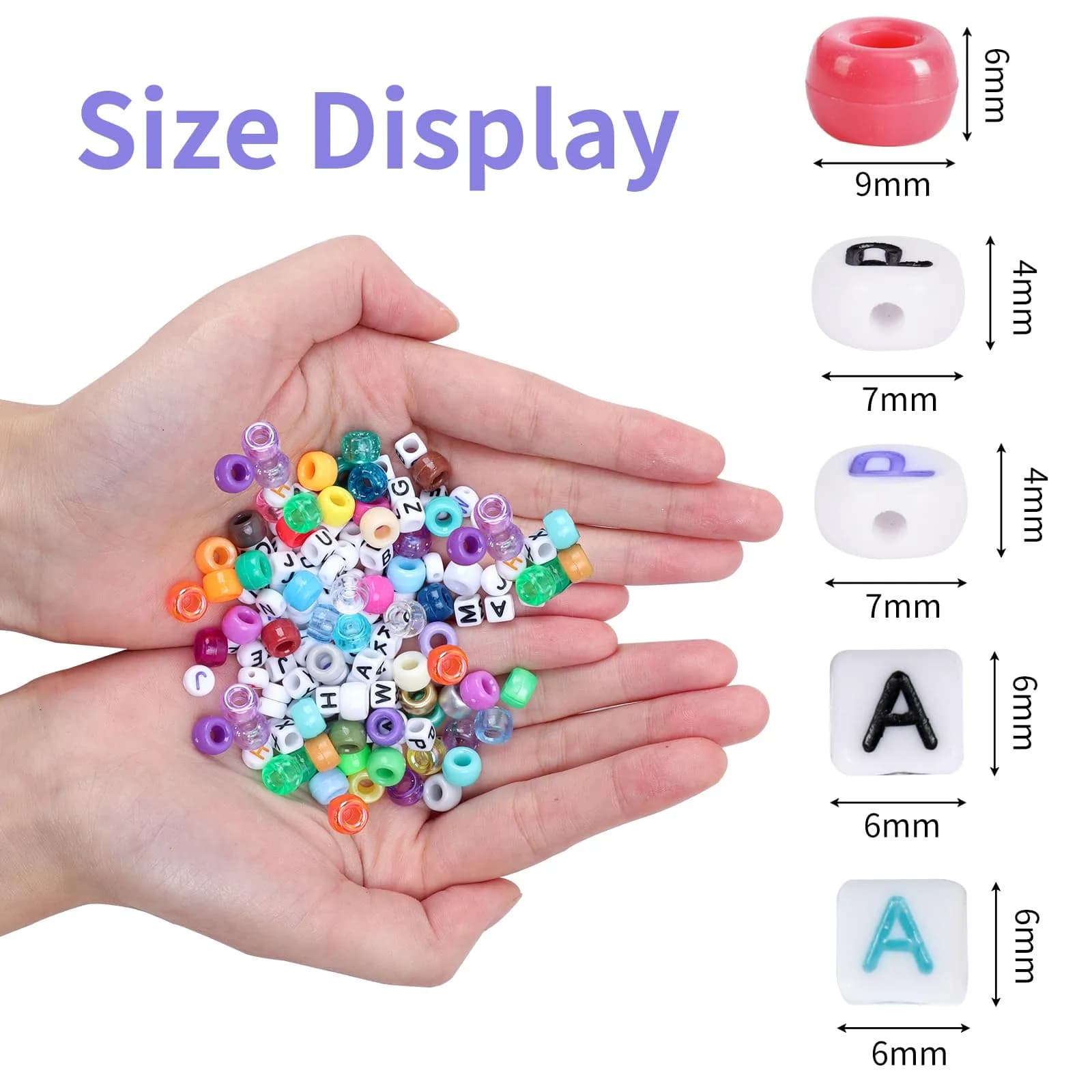 QUEFE 64 Colors 2350pcs Pony Beads Bracelet Making Kit | Rainbow Kandi Friendship Bracelet Kit - view 2