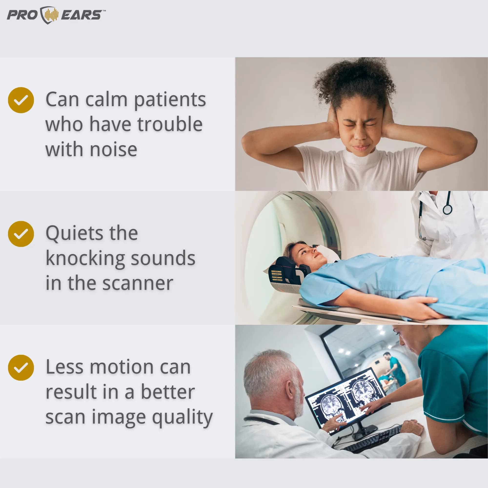 Pro Ears Ultra 30 MRI Kit - MRI-Safe Hearing Protection Earmuffs & Earplugs, NRR 30 dB, 623 g (1.37 lb) | ANSI S3.19-1974 Certified - view 4