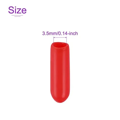 DMiotech Red Screw Thread Protectors 3.5mm (0.14 Inch) ID, 50 Pack | Protect Furniture Legs & Bolts thumbnail 4