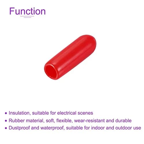 DMiotech Red Screw Thread Protectors 3.5mm (0.14 Inch) ID, 50 Pack | Protect Furniture Legs & Bolts thumbnail 5