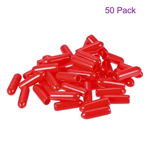 DMiotech Red Screw Thread Protectors 3.5mm (0.14 Inch) ID, 50 Pack | Protect Furniture Legs & Bolts thumbnail 6