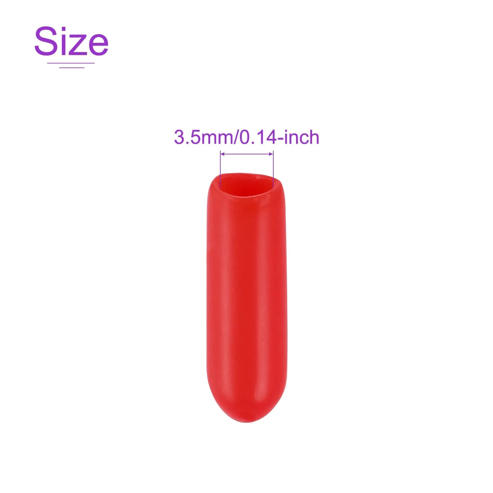 DMiotech Red Screw Thread Protectors 3.5mm (0.14 Inch) ID, 50 Pack | Protect Furniture Legs & Bolts - view 4