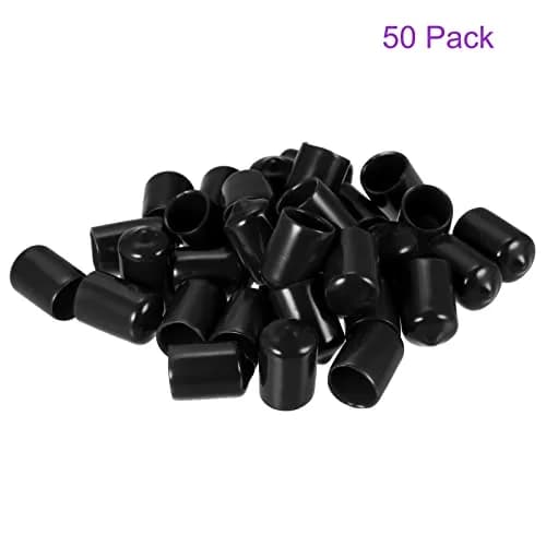 DMiotech Black 50 Pack Rubber End Caps 12mm (0.47 inch) ID | Protect Furniture Legs & Threads thumbnail 6