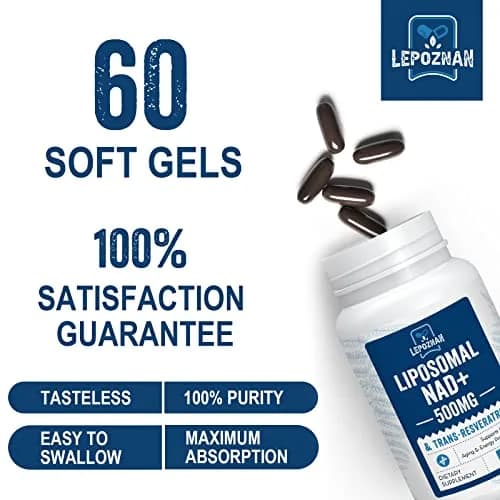 Lepoznan Liposomal NAD+ 500 mg + Trans-Resveratrol 300 mg | Superior Absorption for Healthy Aging thumbnail 8