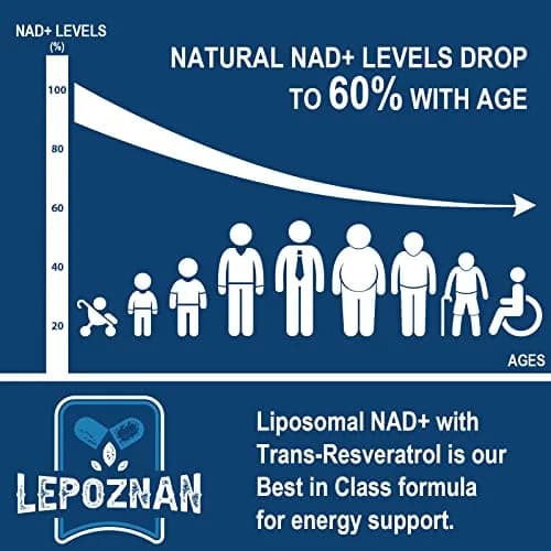 Lepoznan Liposomal NAD+ 500 mg + Trans-Resveratrol 300 mg | Superior Absorption for Healthy Aging thumbnail 3