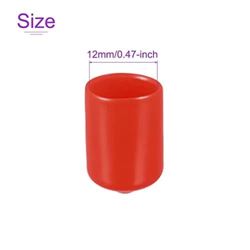 DMiotech Red Screw Thread Protectors 12mm (0.47 inch) ID, 50 Pack | Protect Furniture Legs, Bolts & Pipes thumbnail 4