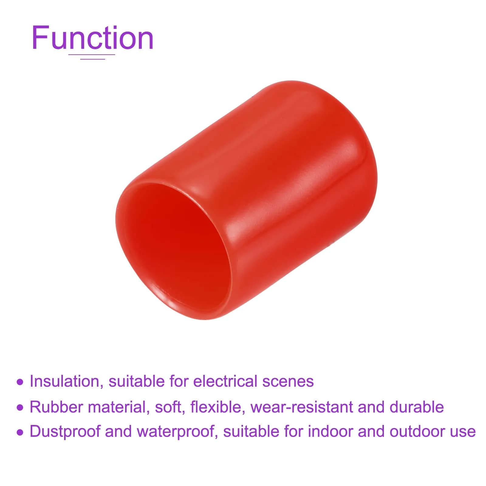 DMiotech Red Screw Thread Protectors 12mm (0.47 inch) ID, 50 Pack | Protect Furniture Legs, Bolts & Pipes - view 5