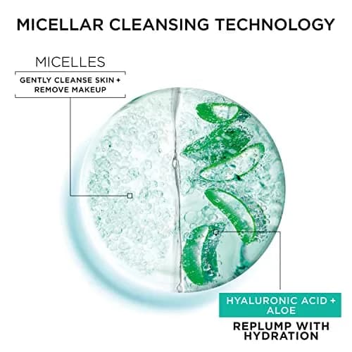 Garnier Micellar Water with Hyaluronic Acid 13.5 Fl Oz | Hydrating & Makeup Remover for All Skin Types thumbnail 5
