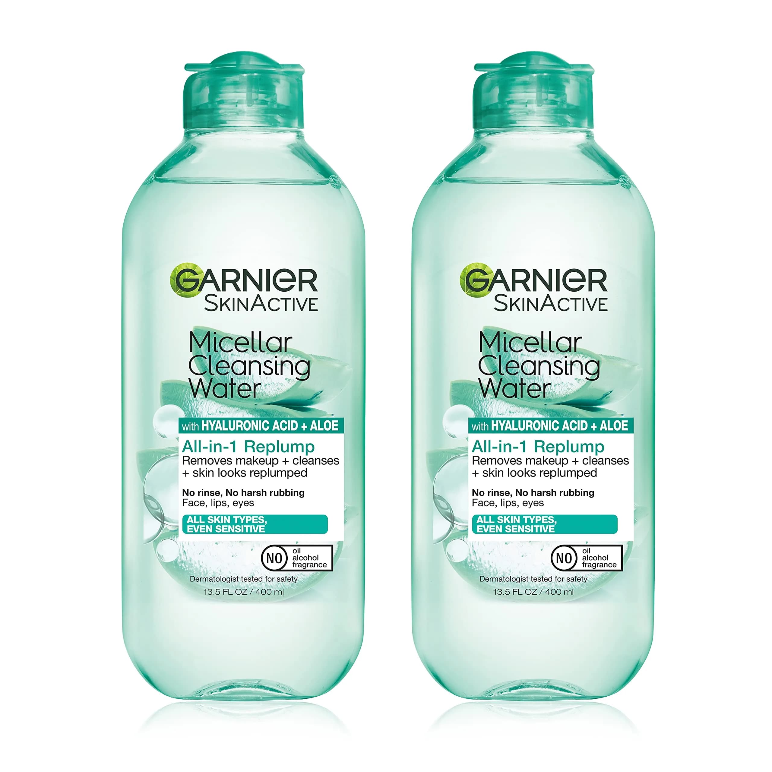 Garnier Micellar Water with Hyaluronic Acid 13.5 Fl Oz | Hydrating & Makeup Remover for All Skin Types