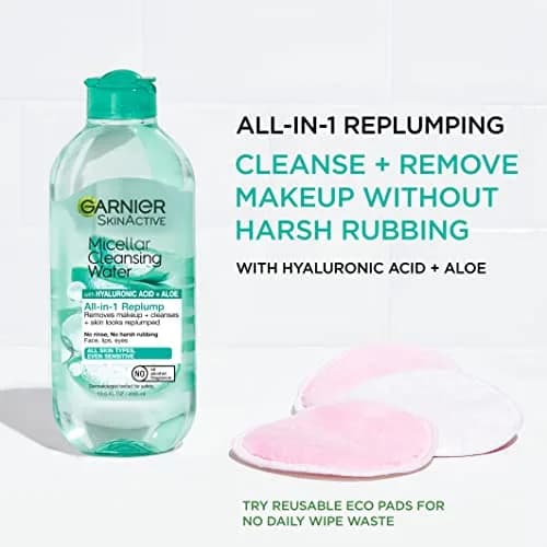 Garnier Micellar Water with Hyaluronic Acid 13.5 Fl Oz | Hydrating & Makeup Remover for All Skin Types thumbnail 3