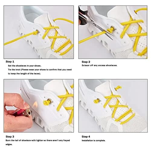 VEILLEONG Elastic No Tie Shoe Laces 120cm (47") | Turn Any Shoe into a Slip-On thumbnail 6