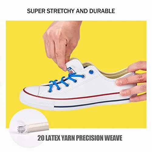 VEILLEONG Elastic No Tie Shoe Laces 120cm (47") | Turn Any Shoe into a Slip-On thumbnail 3