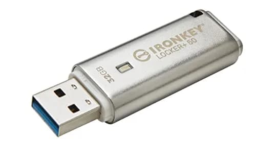 Kingston Ironkey Locker+ 50 32GB Encrypted USB Flash Drive | USB 3.2 Gen 1 | XTS-AES Protection | Multi-Password Security | Cloud Backup | Metal Casing thumbnail 4